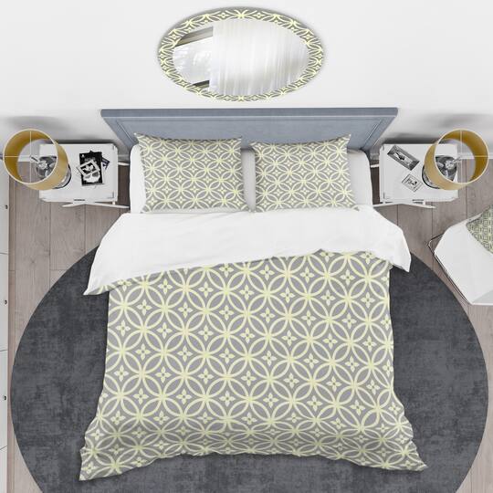 Designart 'Retro Ornamental Pattern II' Mid-Century Duvet Cover Set
